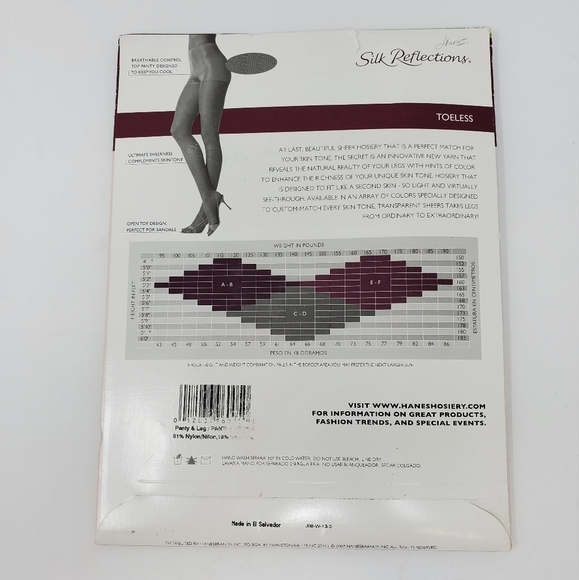 NOS HANES LOT 3 OF NYLON PANTYHOSE SHEER WHITE BLACK VARIOUS SIZES WOMEN HOSIERY - Picture 3 of 14